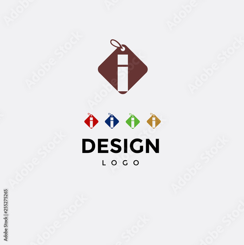 Free Download Vector logo design,icon initials i - GFXLoad