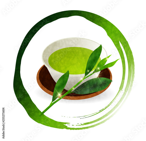 お茶　新茶　円　アイコン