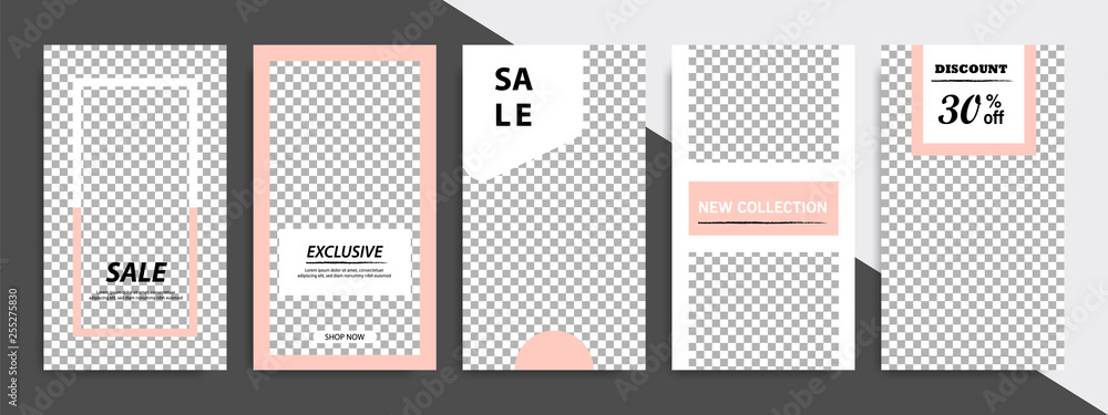 Modern minimal square shape template in soft orange peach color. Corporate advertising template for social media stories, story, business banner, flyer, brochure in white background. Modern minimal square shape template in soft orange peach color. Corporate advertising template for social media stories, story, business banner, flyer, brochure in white background.