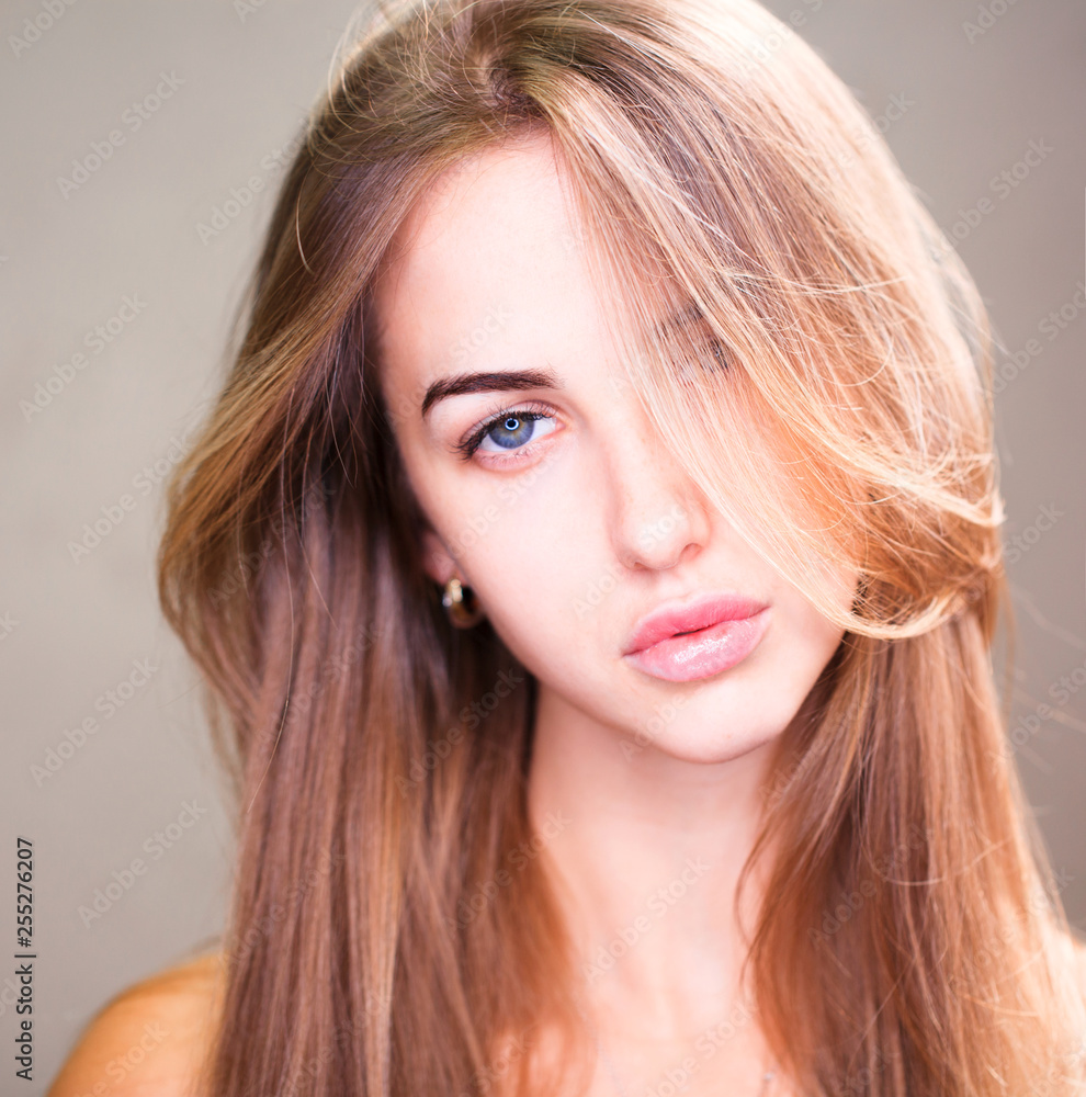 Portrait of a young beautiful blonde woman Portrait of a young beautiful blonde woman