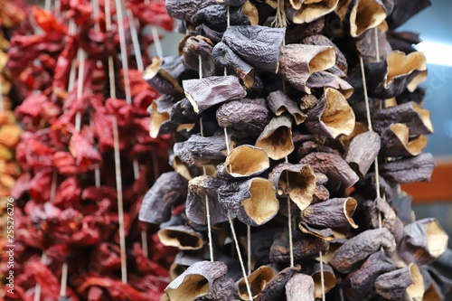 dried pepper and eggplant.