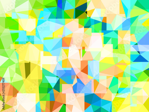 Vector Abstract Glass Strongly Colorful Background. Textured Geometric Wallpaper in Low Poly Style. Vector illustration of Crystal Fond. Modern Concept in Blue and Green Colors for Graphic Design