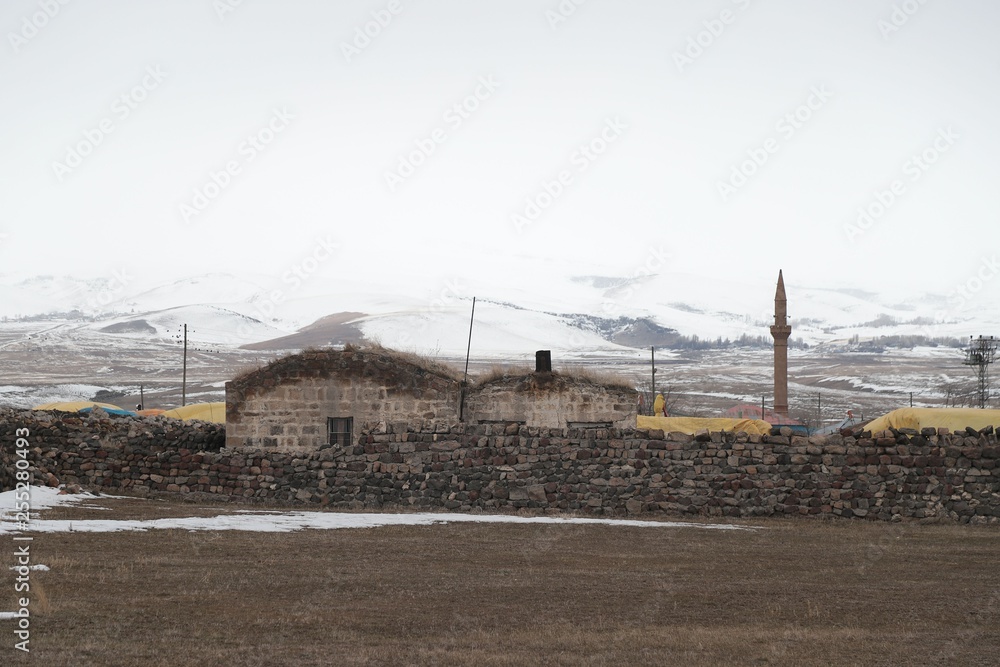 traditional village stone houses.kars /turkey traditional village stone houses.kars /turkey