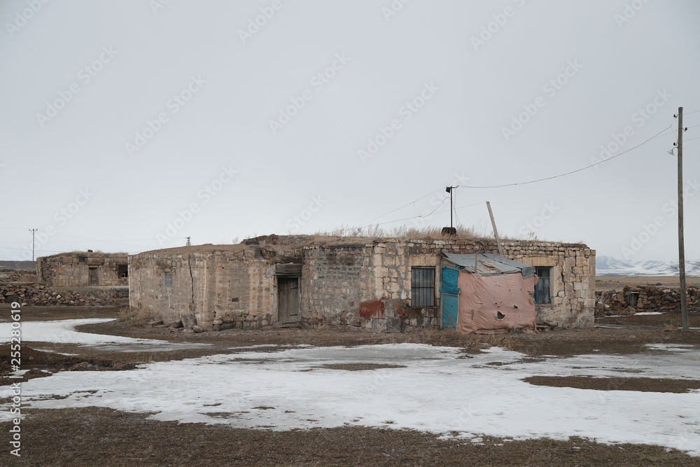 traditional village stone houses.kars /turkey traditional village stone houses.kars /turkey