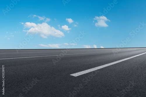 Road surface and sky cloud landscape..