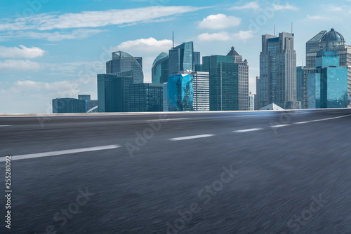 Road surface and sky cloud landscape..