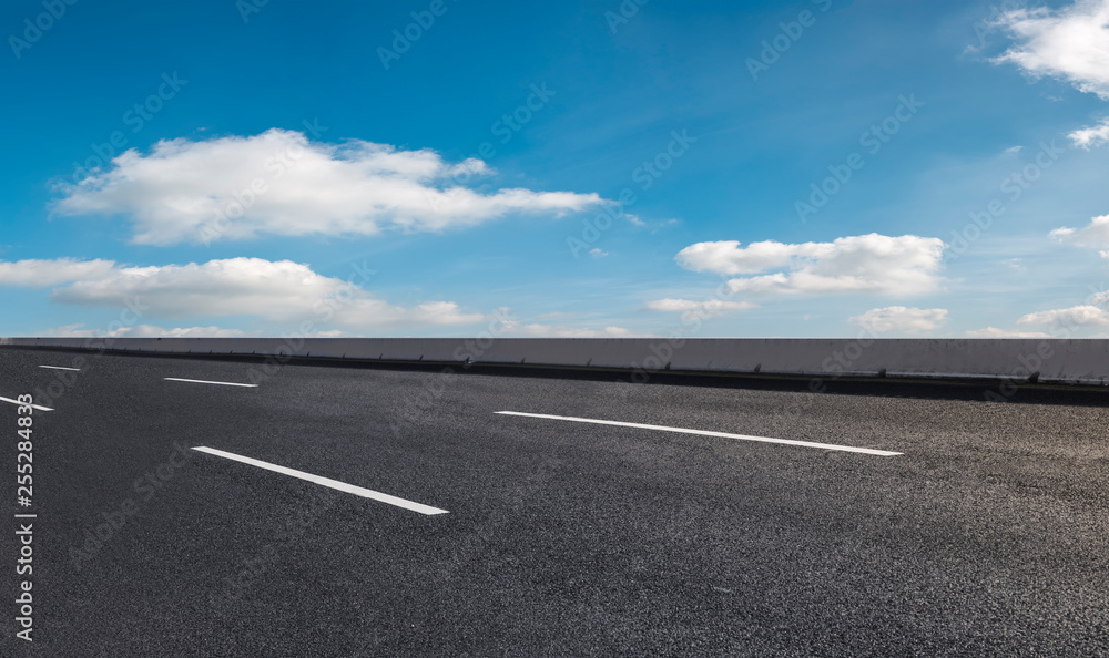 Road surface and sky cloud landscape.. Road surface and sky cloud landscape..