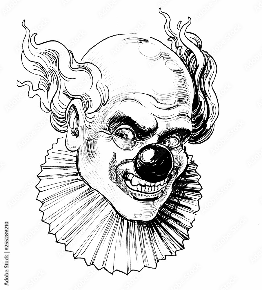 Clown Face stock vector. Illustration of humorous, fools - 42098375