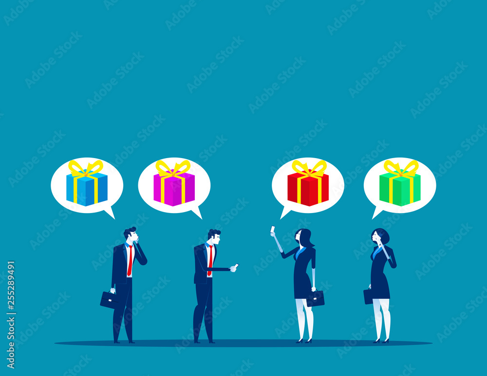 Business people with mobile shopping. Concept business vector, Online shop, Smartphone, technology. Business people with mobile shopping. Concept business vector, Online shop, Smartphone, technology.