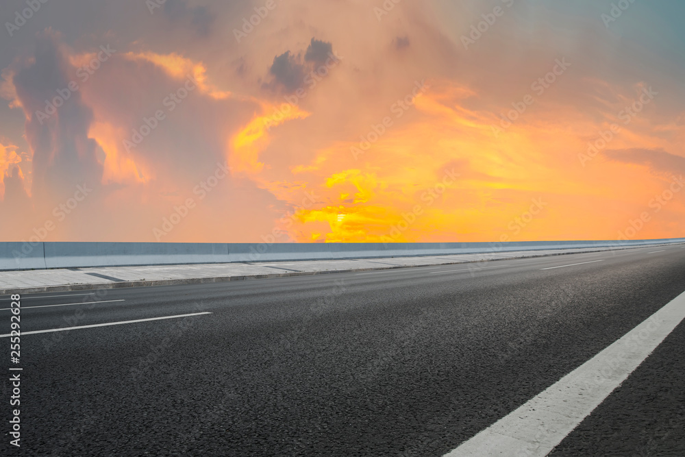 Road surface and sky cloud landscape.. Road surface and sky cloud landscape..