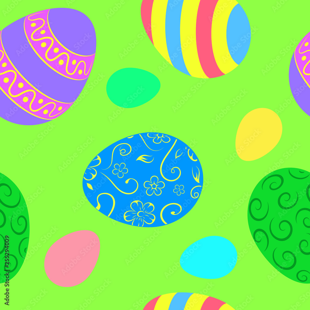 Vector illustration. Seamless background of Easter eggs. EPS 8 Vector illustration. Seamless background of Easter eggs. EPS 8
