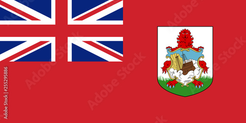 Flag Bermuda in official rate and colors, vector