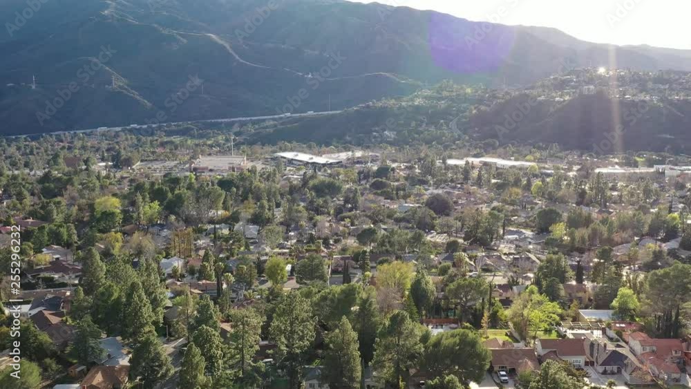 4k North Hollywood Burbank Glendale Pasadena aerial in Los Angeles Highway Mountain City Houses, California 4k North Hollywood Burbank Glendale Pasadena aerial in Los Angeles Highway Mountain City Houses, California