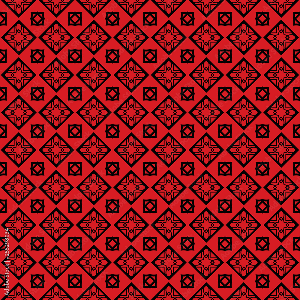 Seamless Geomteric Patterns. Vector Illustration. Hand Drawn Wrap Wallpaper, Cover Fabric, Cloth Textile Design. red black color Seamless Geomteric Patterns. Vector Illustration. Hand Drawn Wrap Wallpaper, Cover Fabric, Cloth Textile Design. red black color
