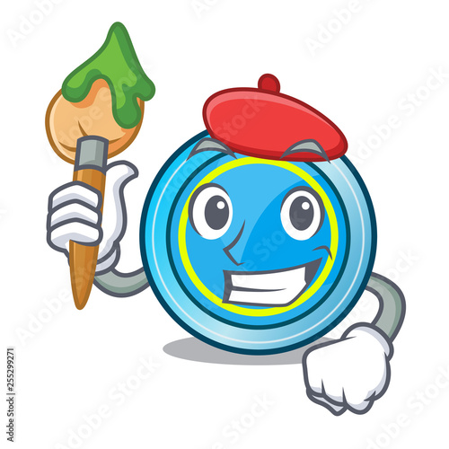 Artist frisbee in the shape a mascot