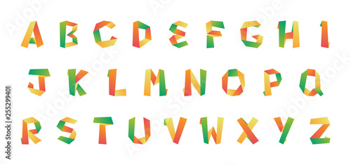 Alphabet et lettres en origami - Abécédaire