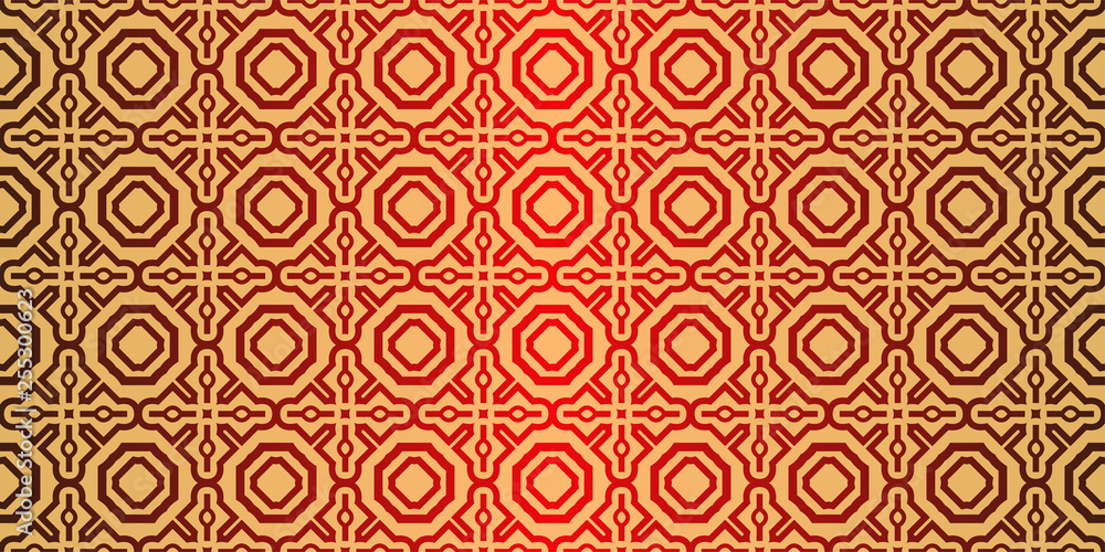 Geometric Pattern, Lace Geometric Ornament. Ethnic Ornament. Vector Illustration. For Greeting Cards, Invitations, Cover Book, Fabric, Scrapbooks. Sunrise red color Geometric Pattern, Lace Geometric Ornament. Ethnic Ornament. Vector Illustration. For Greeting Cards, Invitations, Cover Book, Fabric, Scrapbooks. Sunrise red color