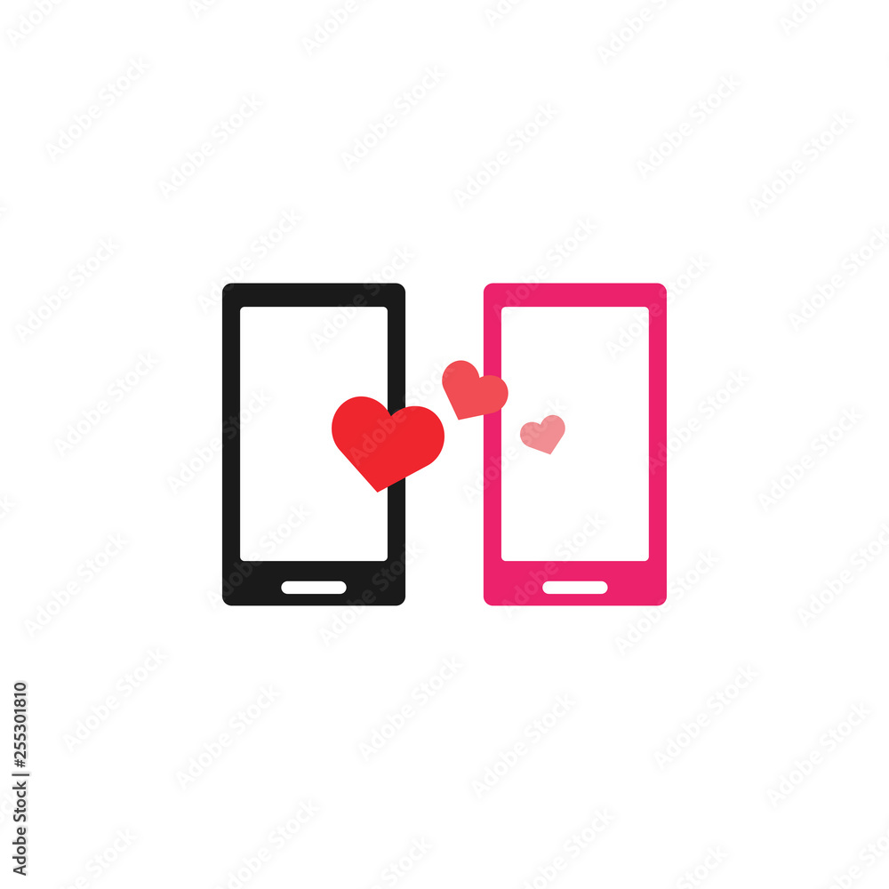 Online dating icon design template vector isolated Online dating icon design template vector isolated