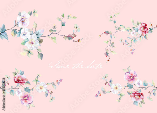Seamless watercolor floral pattern