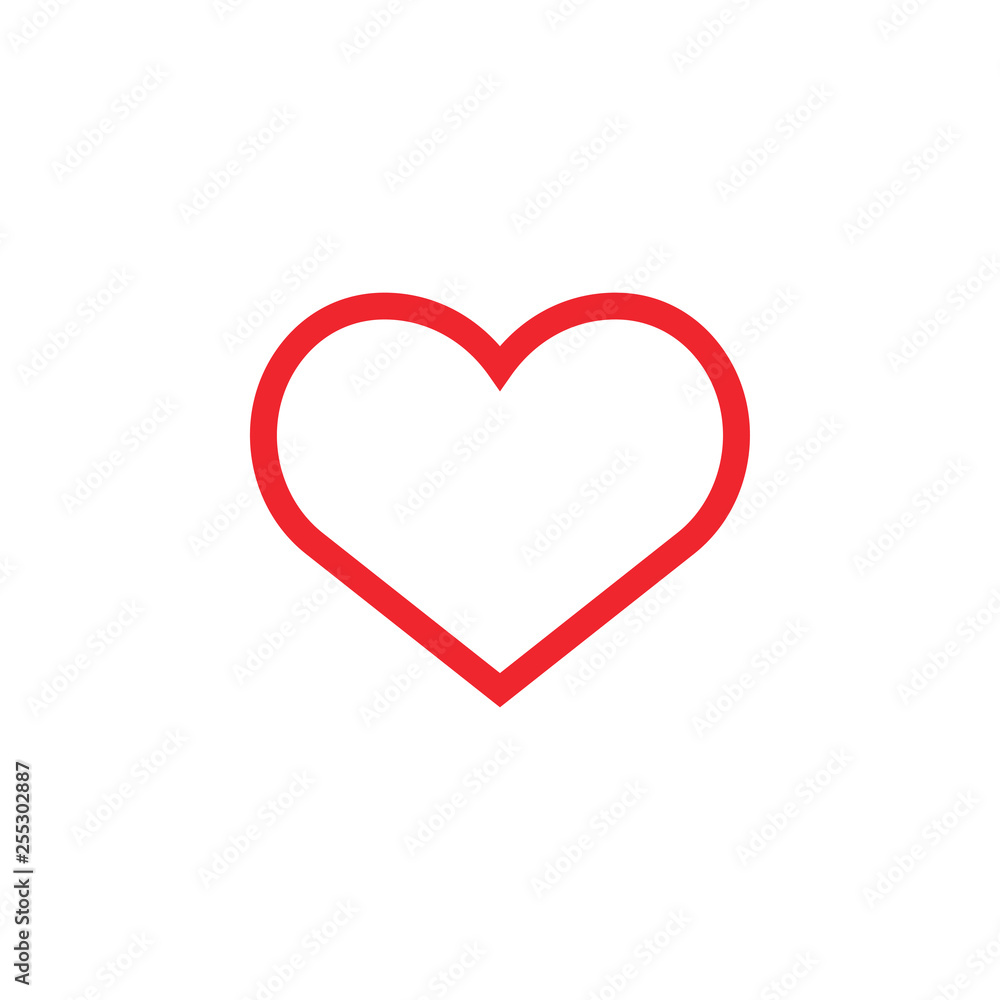 Heart love icon design template vector isolated