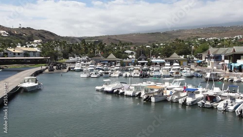 Yacht parking in Reunion France. photo