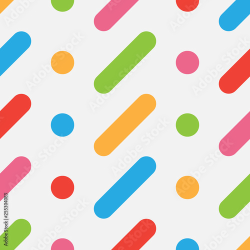 colorful shapes seamless flat vector background