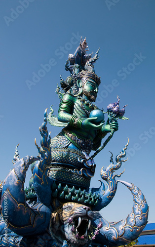 Wallpaper Mural Chiang Rai Thailand, giant guardian at Wat Rong Seur Ten or the Blue temple Torontodigital.ca