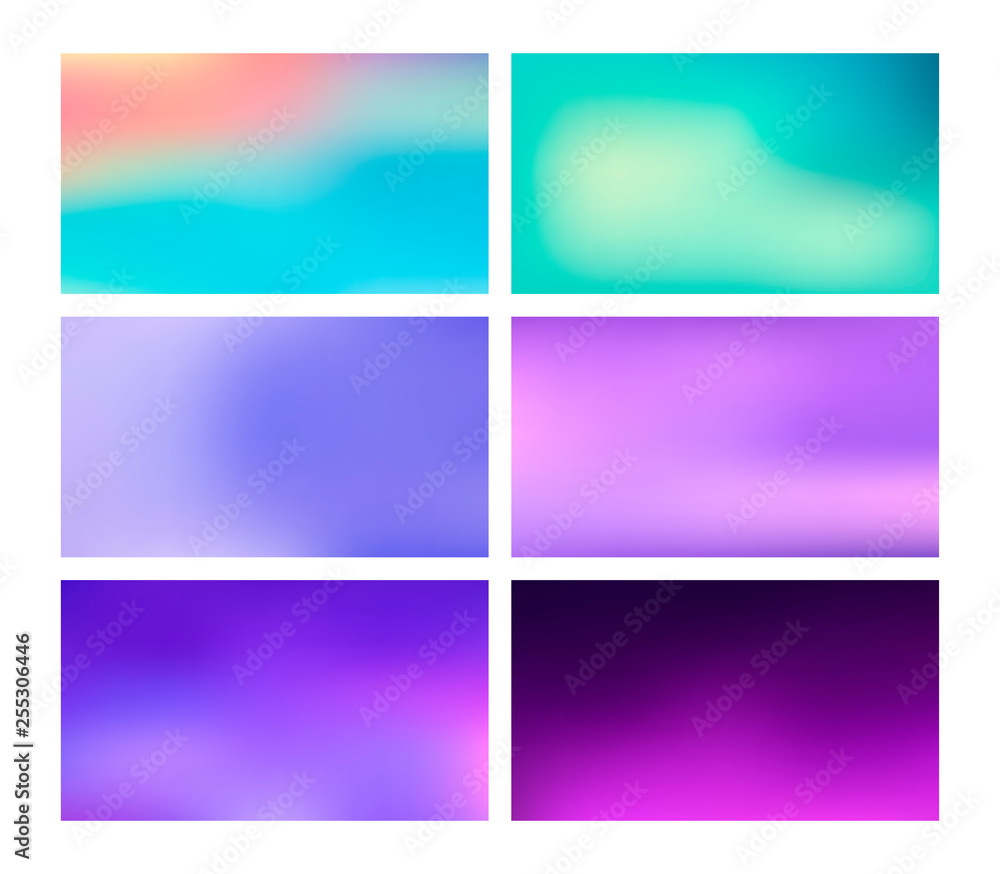 Collection of Vector Blurred Backgrounds.
