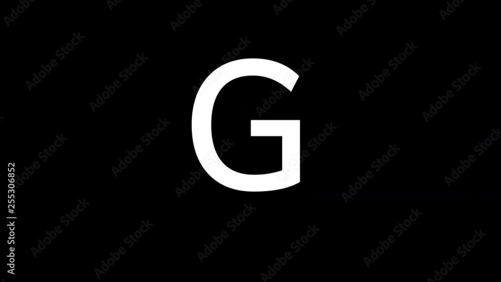 From the Glitch effect arises latin letter G. Then the TV turns off. Alpha channel Premultiplied - Matted with color black From the Glitch effect arises latin letter G. Then the TV turns off. Alpha channel Premultiplied - Matted with color black