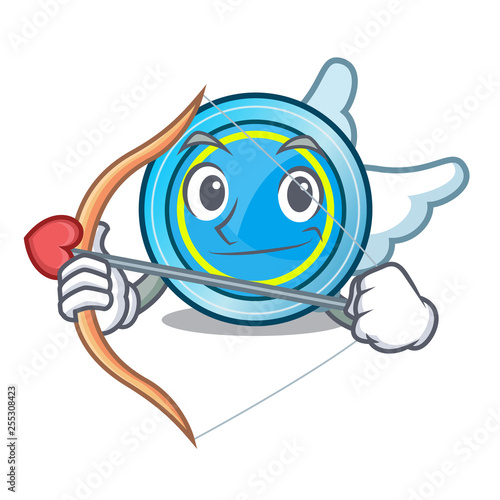 Cupid frisbee in the shape a mascot