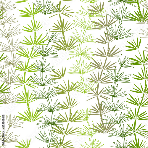 Seaweed. Seamless vector pattern with underwater plants. Abstract floral background.