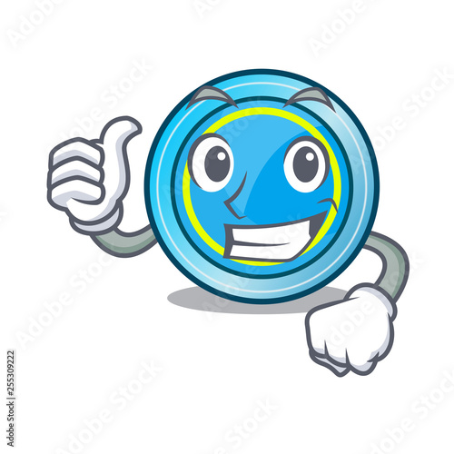 Thumbs up frisbee isolated with in the cartoon