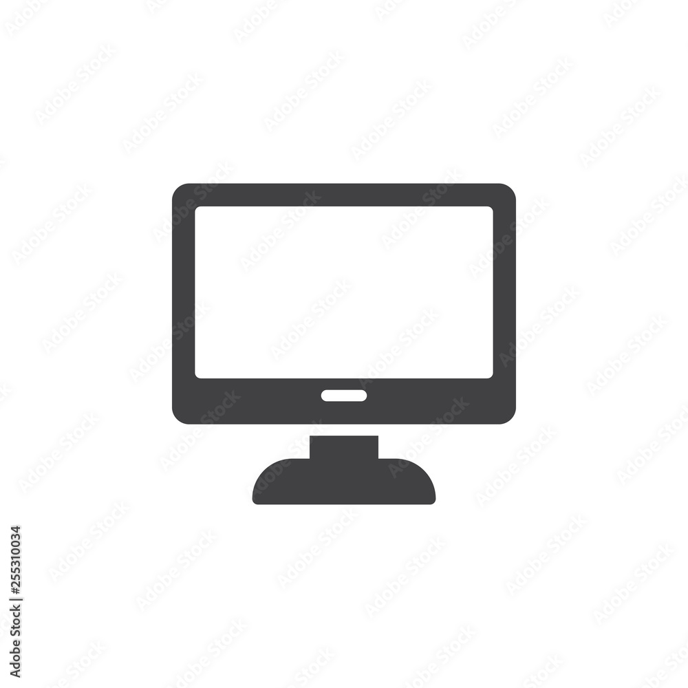 PC monitor vector icon. filled flat sign for mobile concept and web design. Monitor display screen glyph icon. Symbol, logo illustration. Pixel perfect vector graphics PC monitor vector icon. filled flat sign for mobile concept and web design. Monitor display screen glyph icon. Symbol, logo illustration. Pixel perfect vector graphics