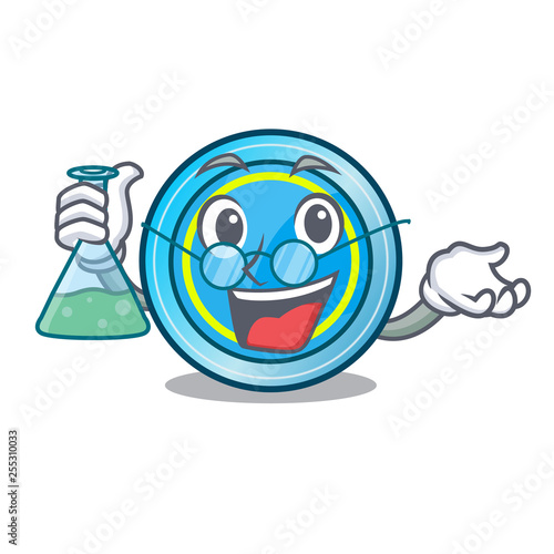 Professor frisbee isolated with in the cartoon