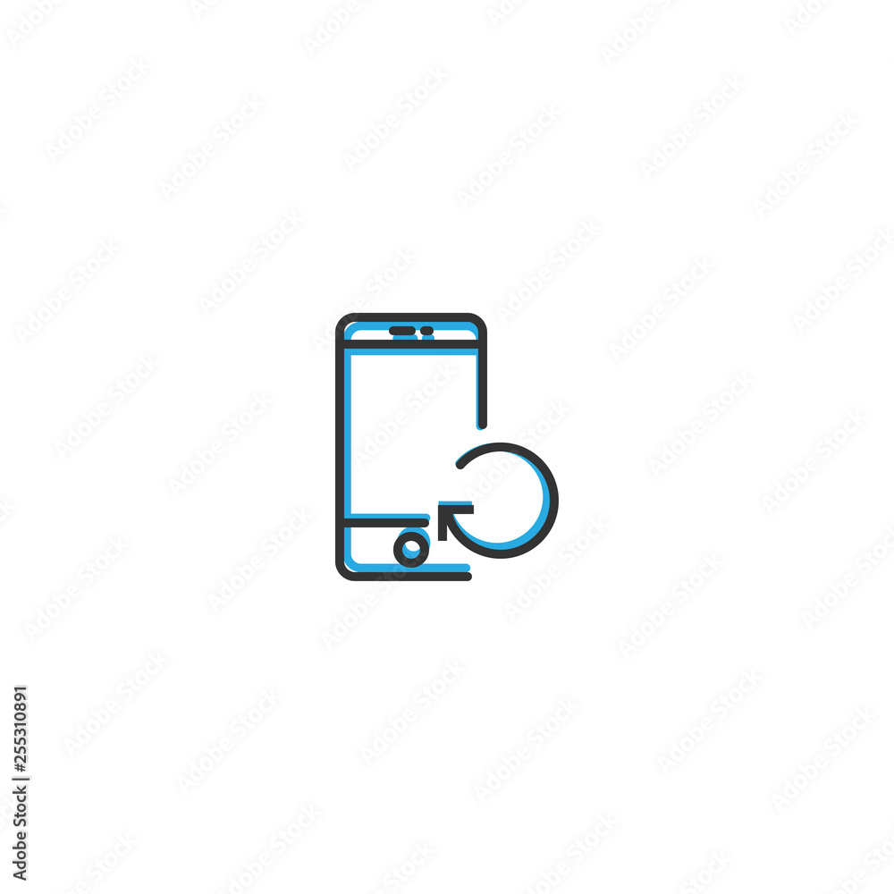 Smart Phone icon design. Interaction icon line vector illustration Smart Phone icon design. Interaction icon line vector illustration