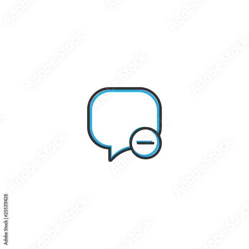 Wallpaper Mural Speech bubble icon design. Interaction icon line vector illustration Torontodigital.ca