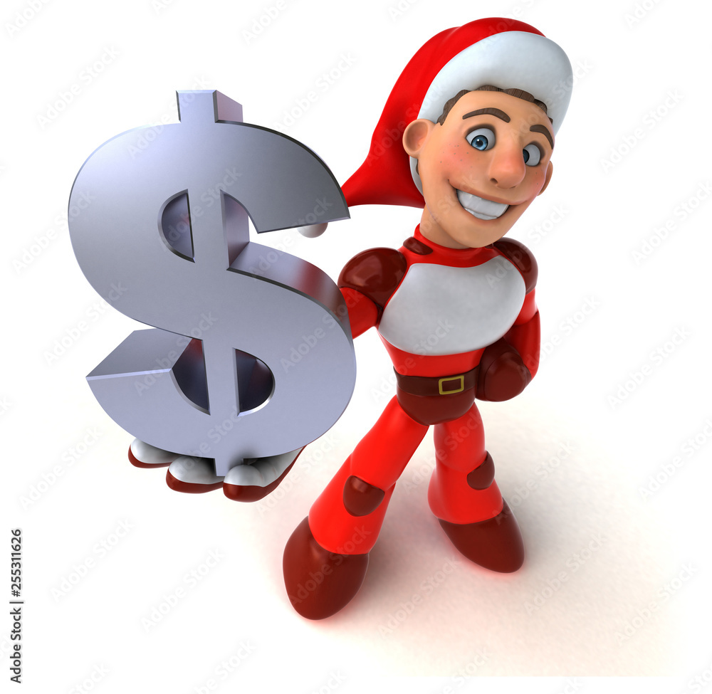 Fun Super Santa Claus - 3D Illustration Fun Super Santa Claus - 3D Illustration