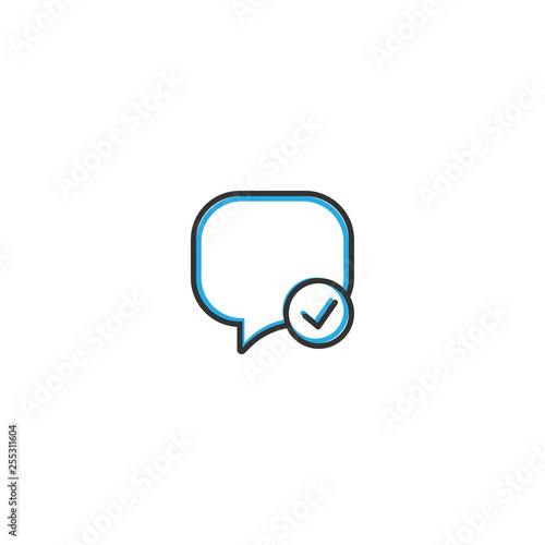 Wallpaper Mural Speech bubble icon design. Interaction icon line vector illustration Torontodigital.ca