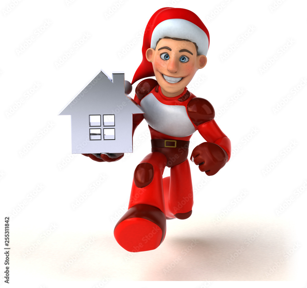 Fun Super Santa Claus - 3D Illustration Fun Super Santa Claus - 3D Illustration