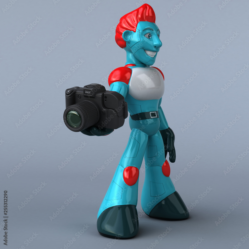 Red Robot - 3D Illustration