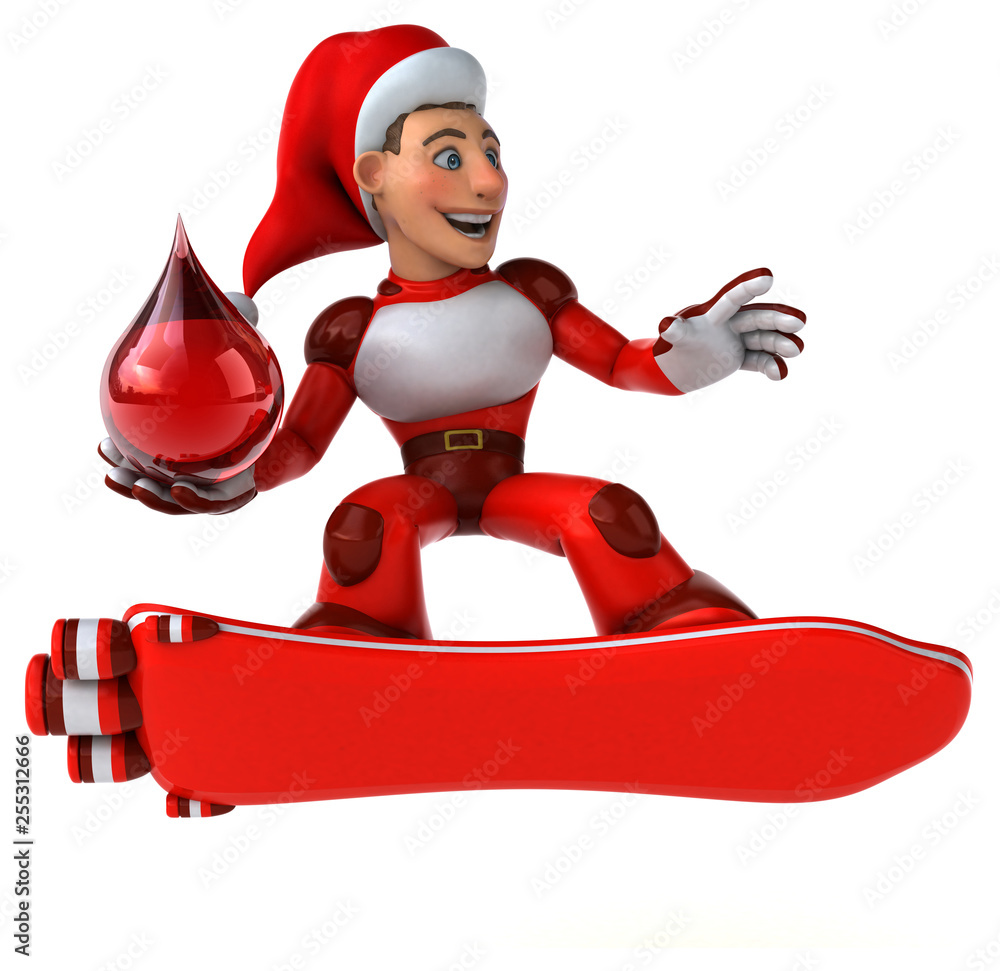 Fun Super Santa Claus - 3D Illustration Fun Super Santa Claus - 3D Illustration