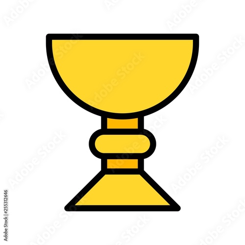 Holy grail vector, Easter filled icon editable stroke