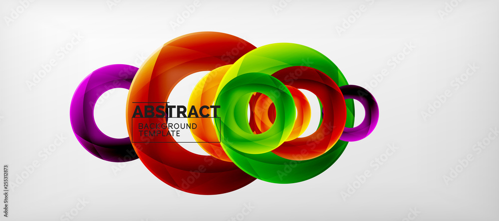Obraz premium Vector rings abstract background
