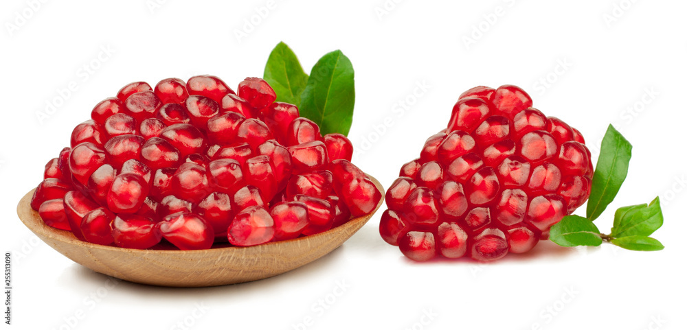 Ripe pomegranate fruit isolated on white background Ripe pomegranate fruit isolated on white background