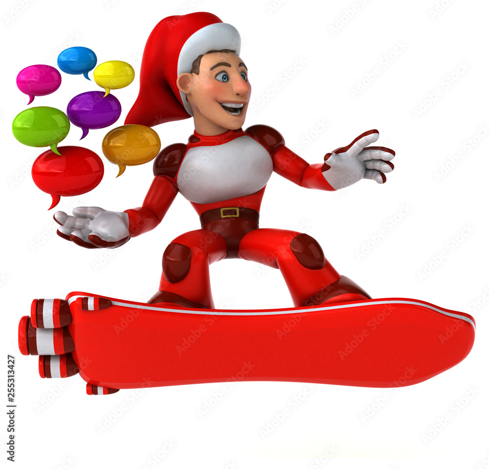 Fun Super Santa Claus - 3D Illustration Fun Super Santa Claus - 3D Illustration