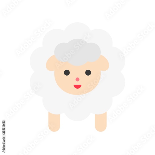 Sheep vector, Isolated Easter flat style icon