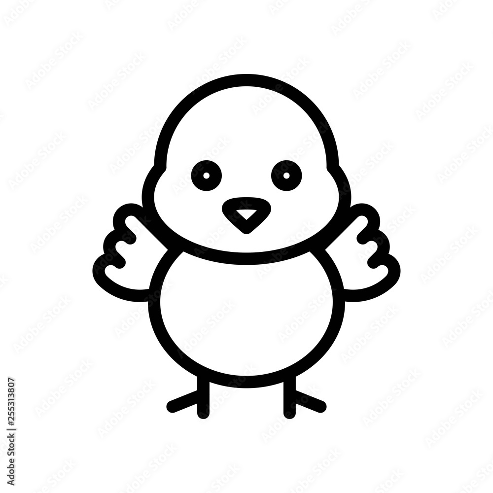 Chick vector, Easter line icon editable stroke Chick vector, Easter line icon editable stroke