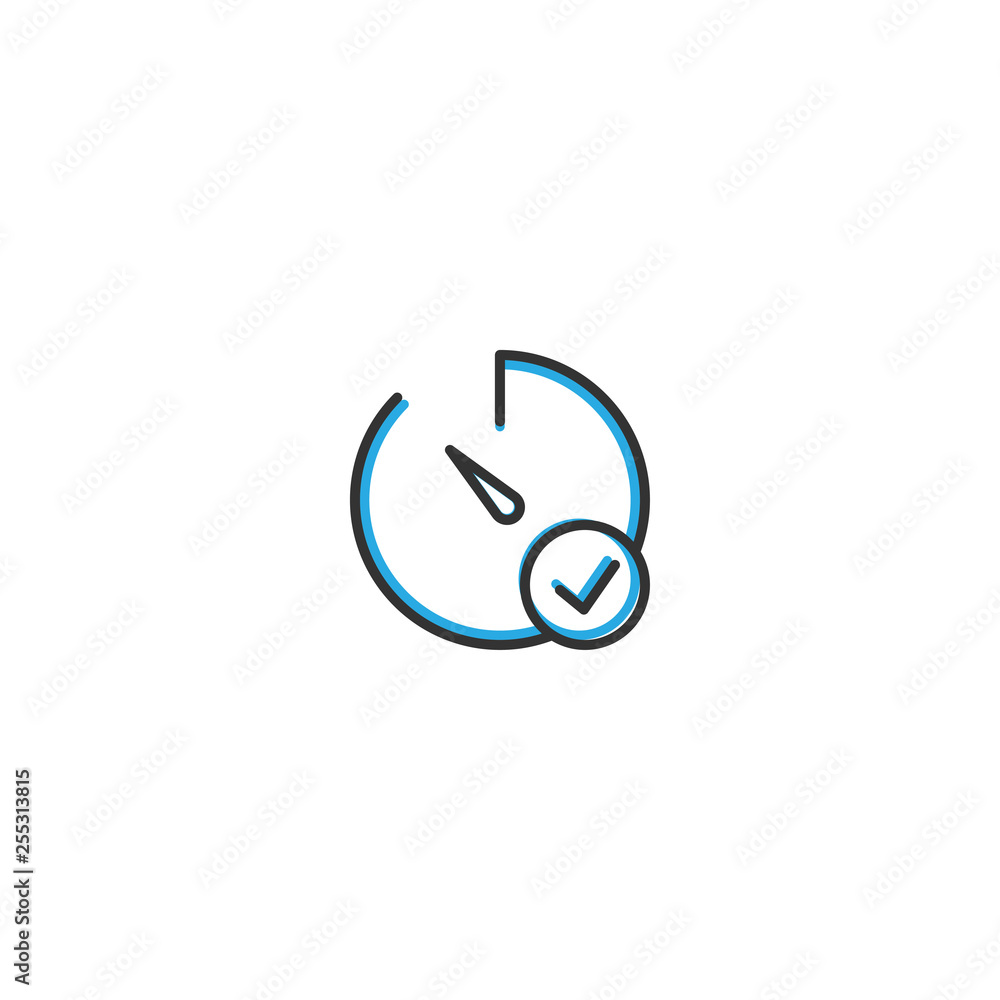 Stopwatch icon design. Interaction icon line vector illustration Stopwatch icon design. Interaction icon line vector illustration