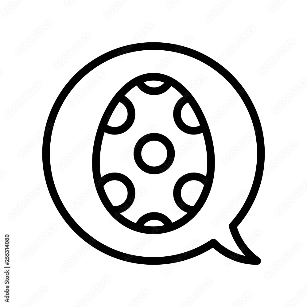 Speech bubble vector, Easter line icon editable stroke Speech bubble vector, Easter line icon editable stroke