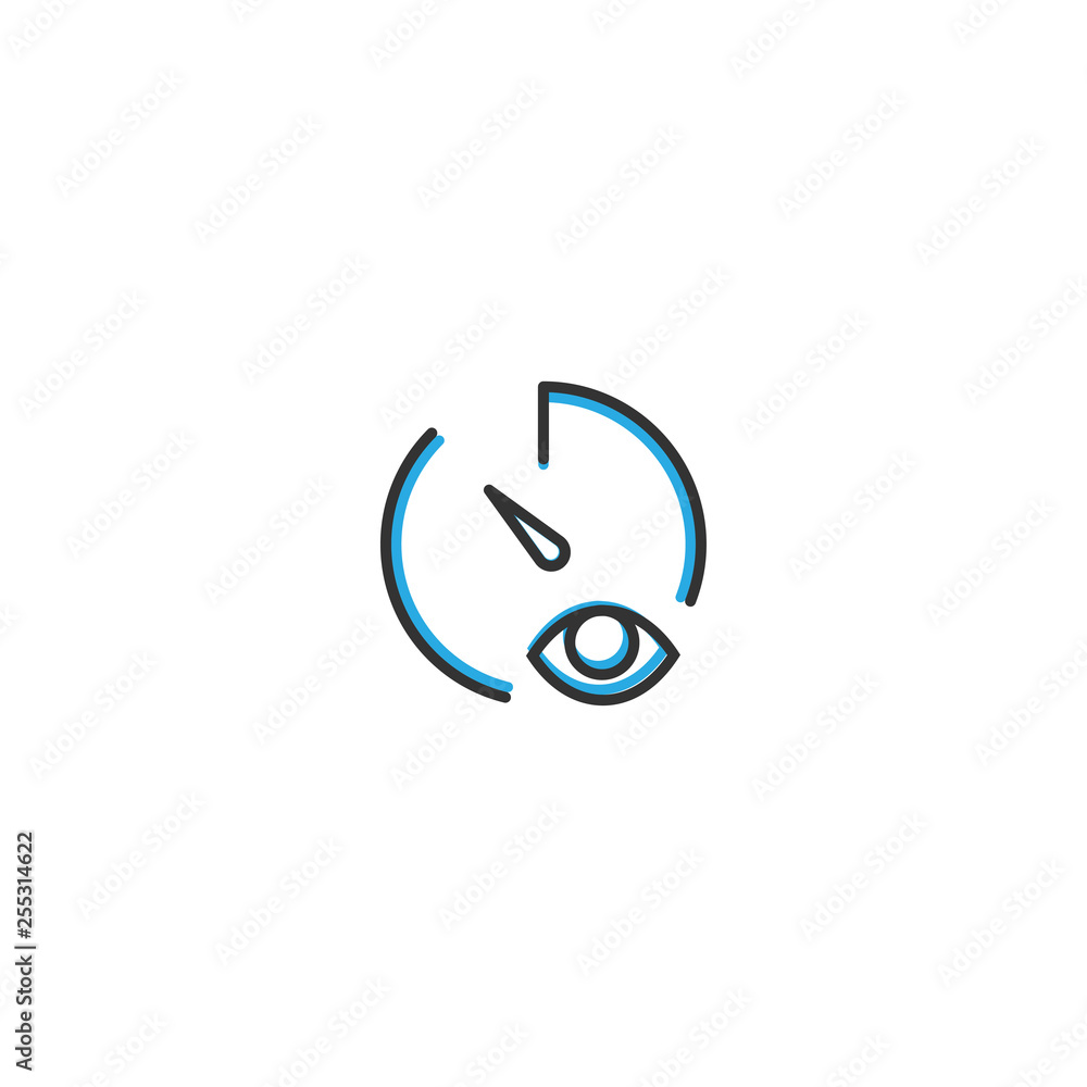 Stopwatch icon design. Interaction icon line vector illustration Stopwatch icon design. Interaction icon line vector illustration